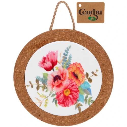 Подставка керамическая 19см "Букет маков"