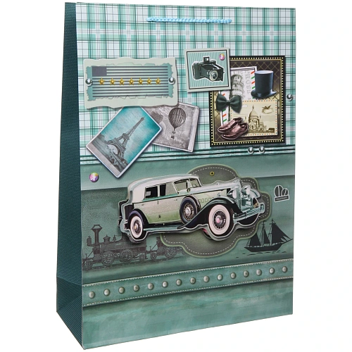 Пакет подарочный Винтаж 314212 см, микс_17