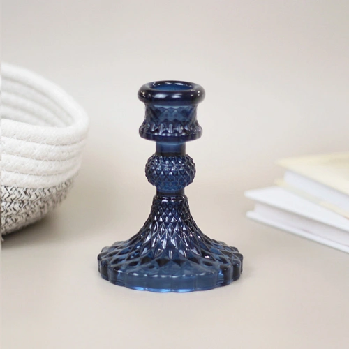 Подсвечник "Элисон" 8*10,5 см, Сапфир