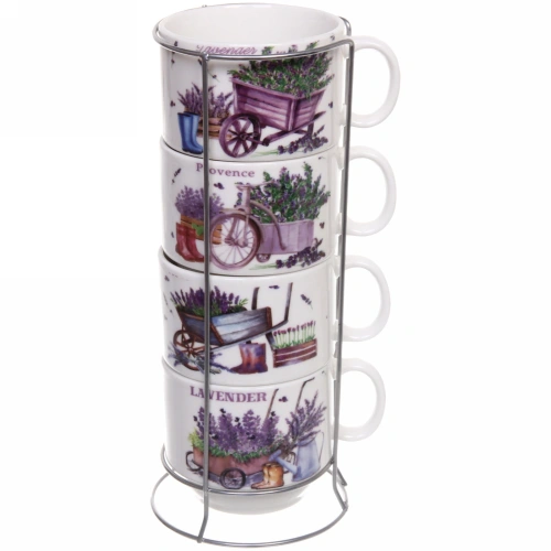 Набор кружек на стойке 200мл "Прованс"
