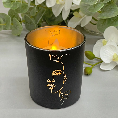 Подсвечник "Нежный силуэт" 8,5*10 см, Черный