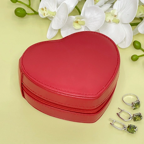 Шкатулка для украшений "ДАНТЕ", цвет бордово-красный, 12*10*4,7см (коробка)