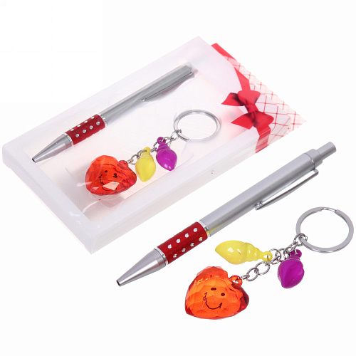 Набор подарочный "Diamond" (ручка и брелок), микс цветов