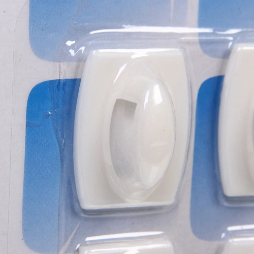 Крючки пластиковые в наборе 9шт на липкой основе ИДЕЯДОМА, форма прямоугольник, цвет белый, нагрузка 1кг_5