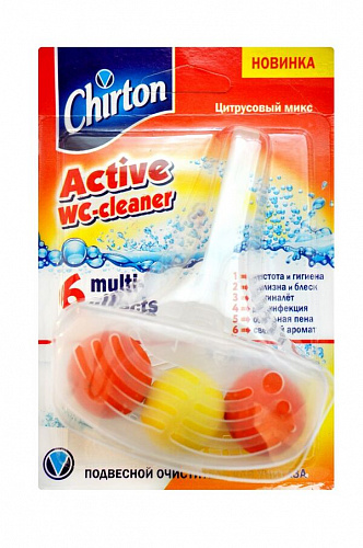 Очиститель-шарики для унитаза CHIRTON подвесной Цитрусовый микс 45 гр