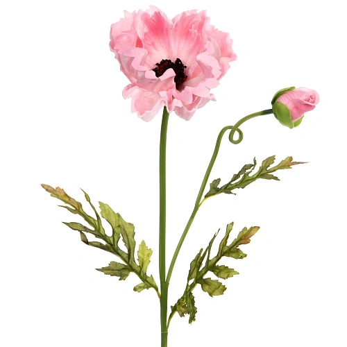 Цветок искусственный Natur 60см Мак розовый_4