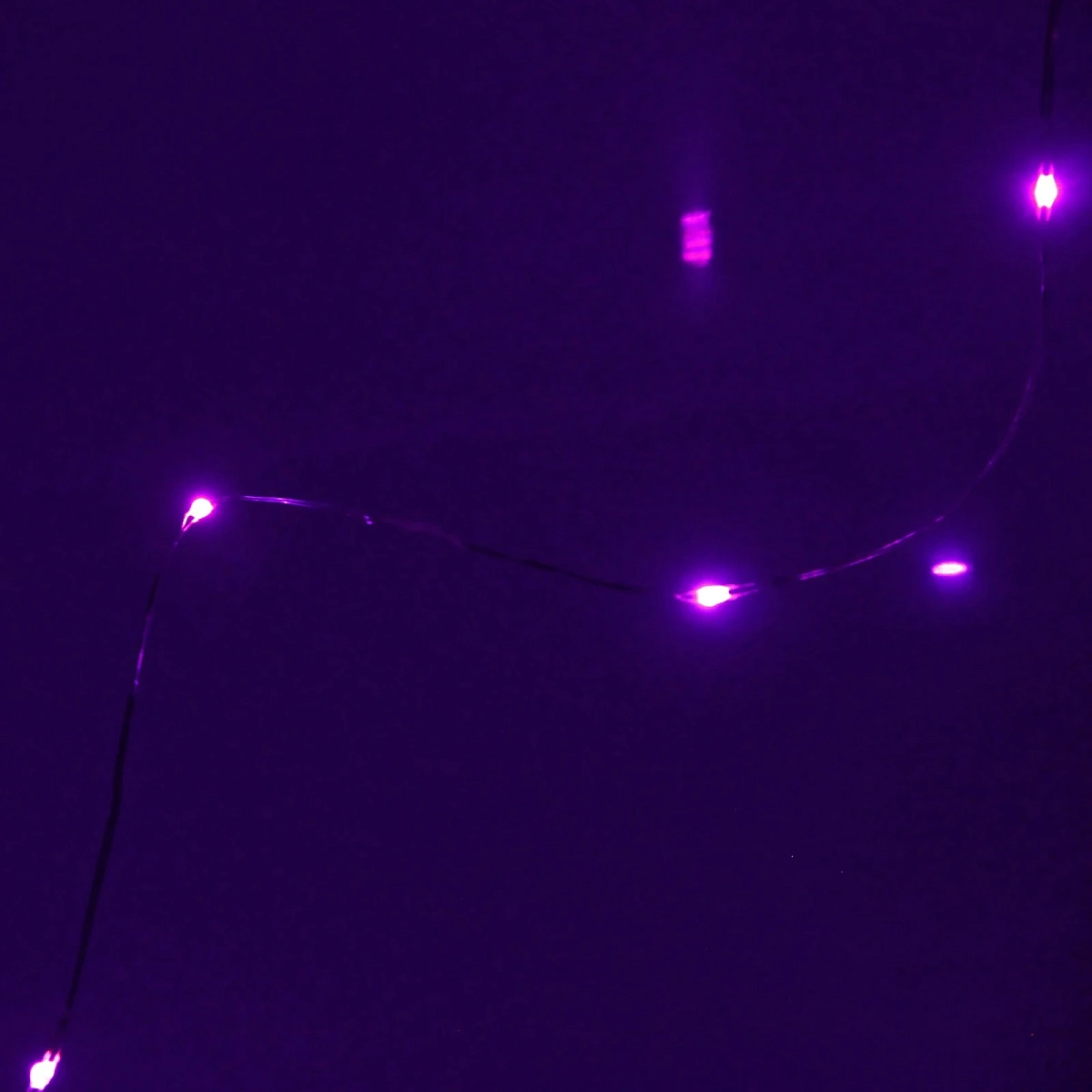 Гирлянда для дома на батарейках 1,5 м 15 ламп LED, 1 реж.,IP-20, Фиолетовый