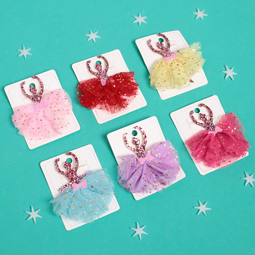 Зажим для волос Балерина”, микс 6 цветов, 8,510см_3