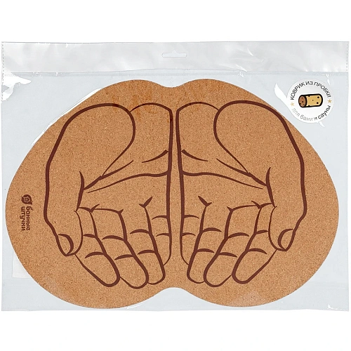 Коврик пробковый 4330см Ладони для бани и сауны  _2