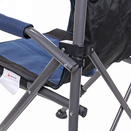 Кресло складное с подлокотниками до 120кг 645390 см синее_7