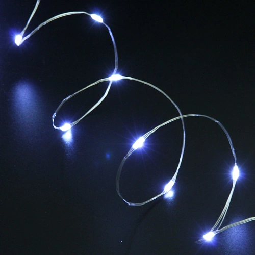 Гирлянда для дома НИТЬ Роса 40 м 400 ламп LED, 8 реж,IP-20, Белый_2