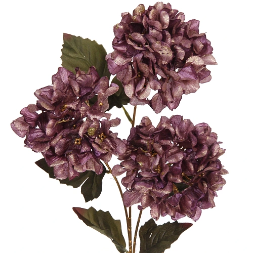 Искусственные цветы FLOWERS GLAMOUR 70см Гортензии 3 цветка лиловые_7