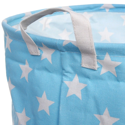 Корзина для хранения круглая Звезды 4535 см голубой_3