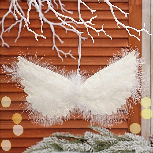 Подвеска "Волшебные крылья" 23 см, Белый