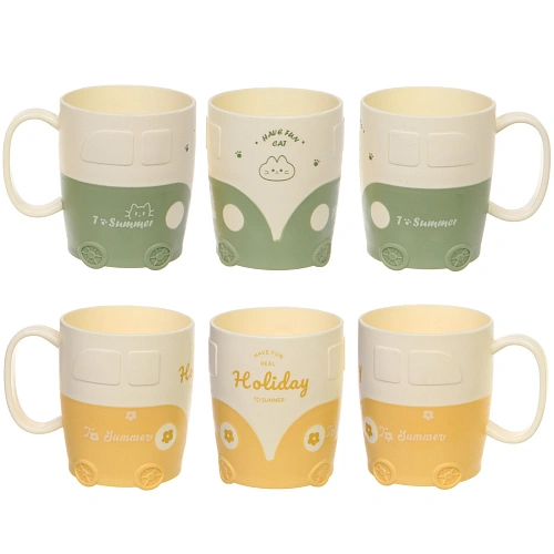 Кружка пластиковая 500мл "Машинка", микс цветов