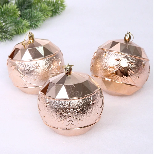 Набор шаров Miracle 10 см + 5 см (15 предметов), Шампань_5