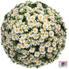 Искусственное растение шар "Самшит" цветы белые D-45см Ultramarine