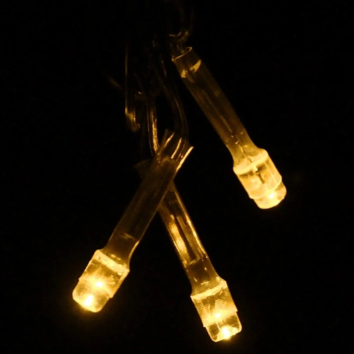 Гирлянда для дома на батарейках 5м 50 ламп LED от 2АА, прозрачпровод, IP-20, Теплый белый_2