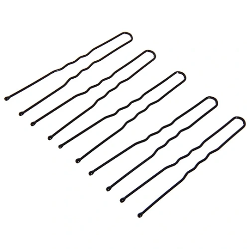 Шпильки для волос 40шт "Классика", цвет черный 6см●