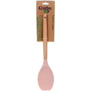 Лопатка кухонная силиконовая "CooKstyle" розовая 31,5*7см