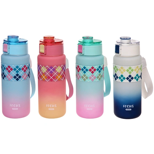 Бутылка питьевая пластиковая 750мл "Настроение", микс цветов