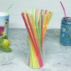 Трубочка для коктейля 5*210мм в наборе 50 шт цветная