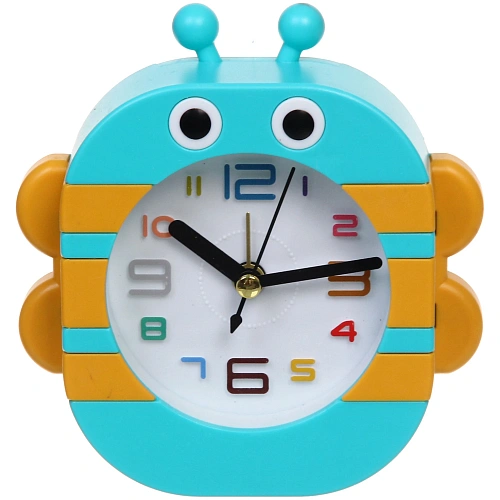 Будильник "Пчелка" 11*11.5*3.5см, микс цветов