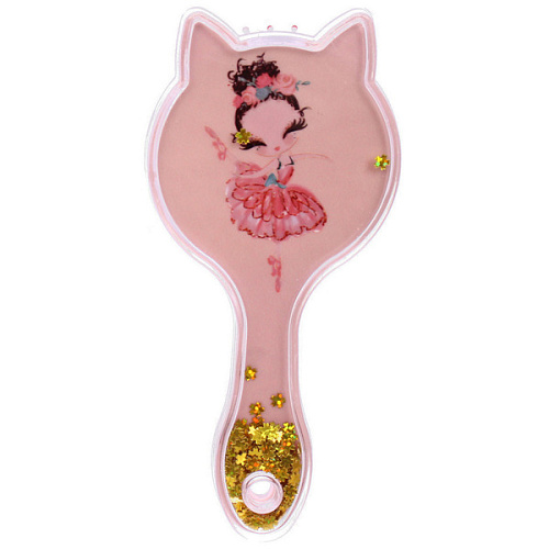 Расческа массажная детская БАЛЕРИНЫ, блестки, микс 4 дизайна, 17,55,2см (пакет с подвесом)_6