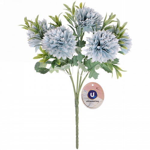 Искусственные цветы "Грация" 26см цвет голубой