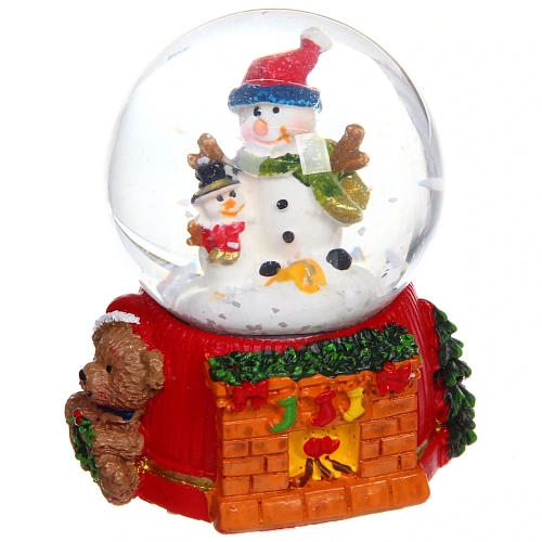 Сувенир новогодний Снежный шар - Зима d-4,5 см (подст5,55,6 см), микс_6