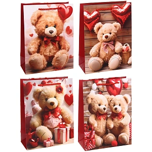 Пакет подарочный "Любимый мишка" 18*24*8.5 см