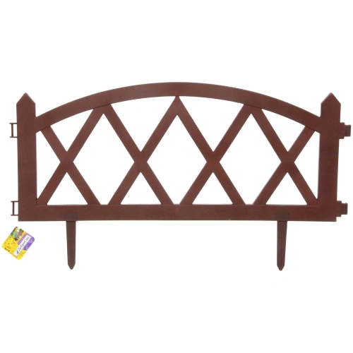 Садовое ограждение "Вилла" (1 секция 59,5*34 см), Коричневый