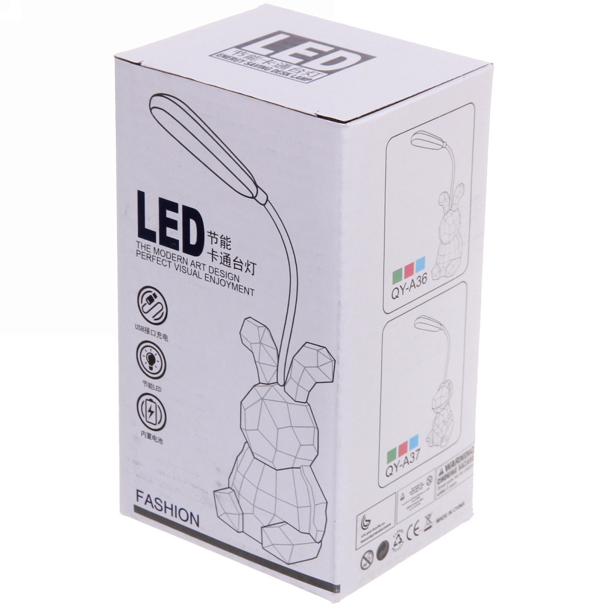 Светильник настольный "Prizma-Зайчик" LED 6.5*6.5*28 см USB 4.2 V1.05w, Зеленый