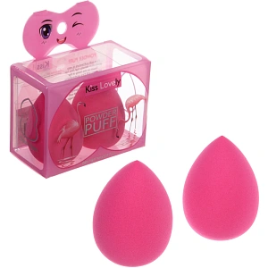 Спонжи для макияжа 2шт "KALISTO", цвет розовый, 6,5*8,5см
