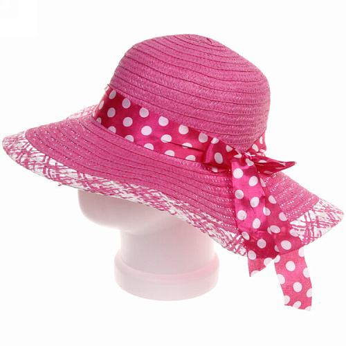 Шляпа женская с широкими полями TiraMiSu- Афина, микс  цветов, р58, ширина полей 10 см_34