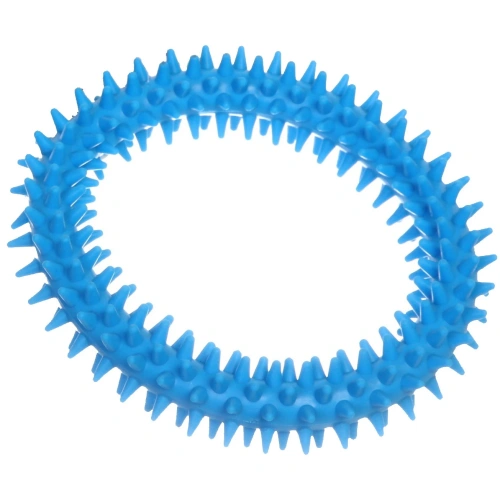Игрушка для собаки "Кольцо - Зубочистка", цвет синий, 12,5см (лейбл)