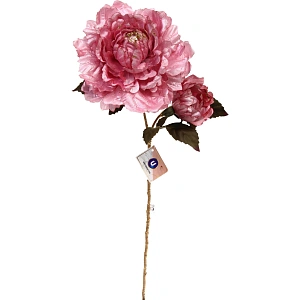 Искусственные цветы "FLOWERS GLAMOUR" 60см Пионы 2 цветка розовые