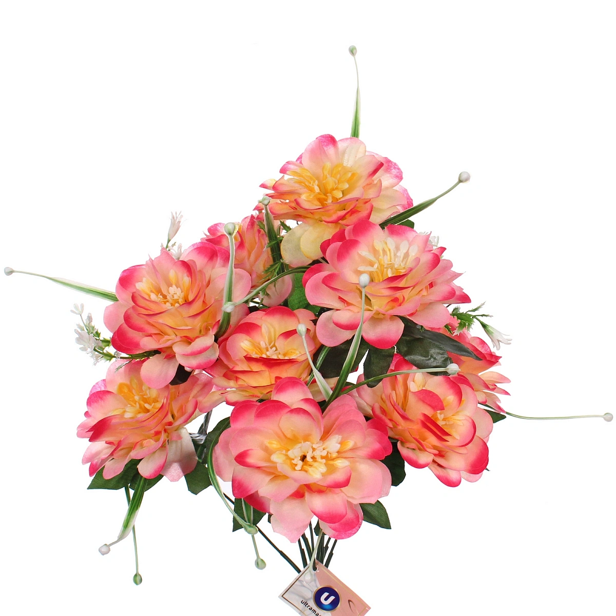 Искусственные цветы "Цветочная мелодия" 50см 9 цветков розово-красные