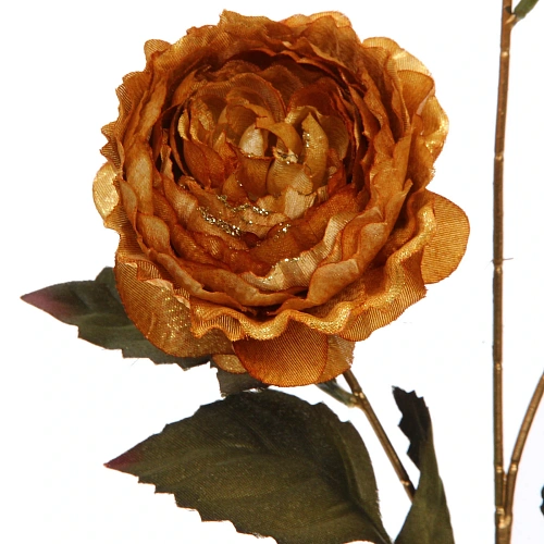 Искусственные цветы FLOWERS GLAMOUR 63см Пионы 3 цветка золотые_8