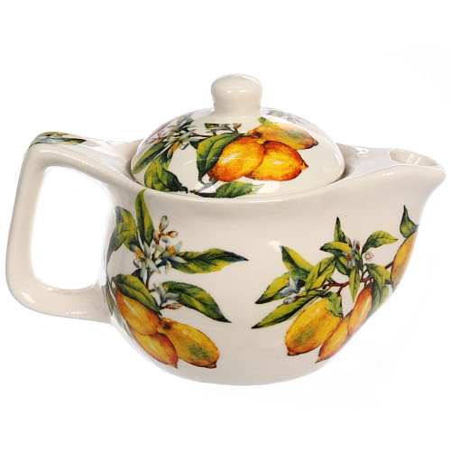 Чайник заварочный керамический 350мл с ситом Лимоны_4