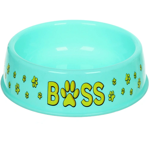 Миска пластиковая "МОЙ БРО - БОСС!, цвет мятный 21*6,5см (логотип на миске) 700мл