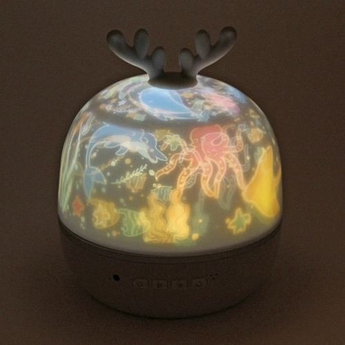 Светильник Диско-шар Fantasy - Оленёнок (в комплекте 6 картинок) 1314 см, 5 реж, батарейки 4хАAА, USB, RGB_25