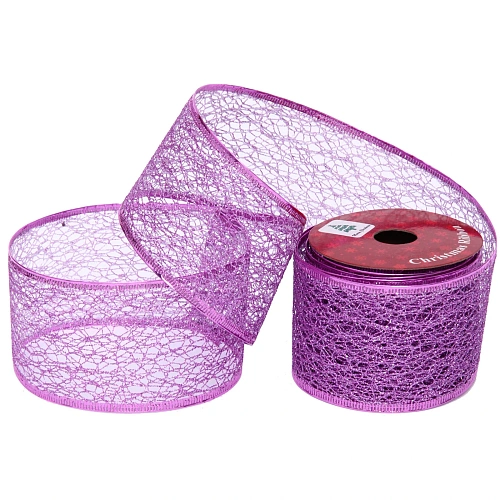 Лента для декорирования "Сказка" 6,3 см, 2,7 м, Фиолетовый