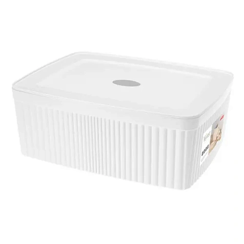 Контейнер для хранения с крышкой "VELVET", белый, 29,5*22,5*11 см, 6,55л