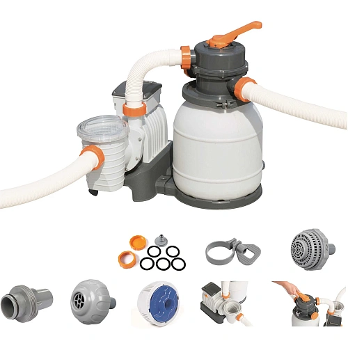 Насос-фильтр песочный для бассейнов, 5678 лч Bestway (58497)_5