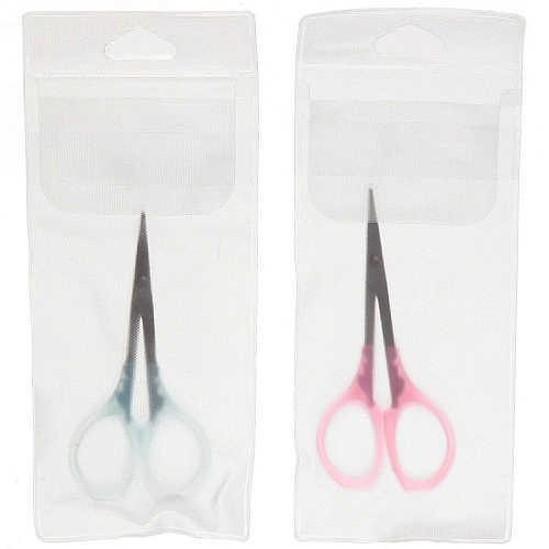 Ножницы маникюрные в чехле Эстетика, овальные кольца, классические, с пластиковыми ручками 8,5см_14