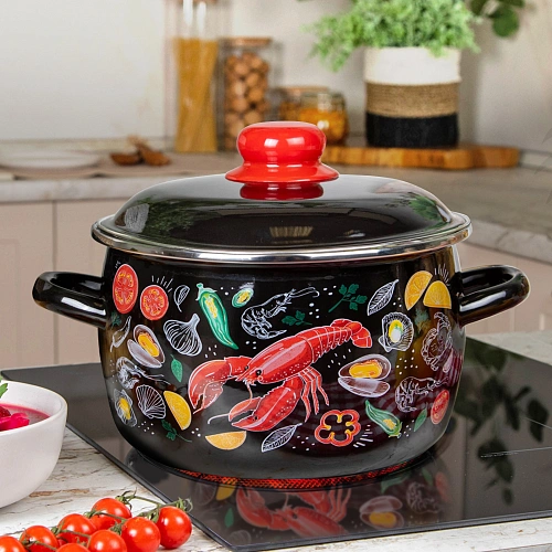 Кастрюля эмал сфер Лобстер 4,0л ТМ Appetite_3