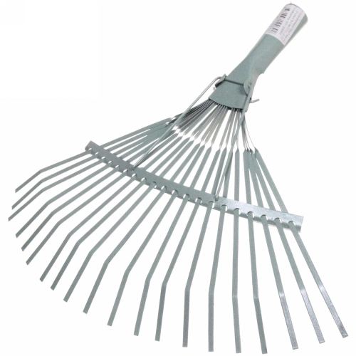 Грабли веерные пластинчатые порошковой окраски 20 зубьев 400*330мм цвет в ассортименте