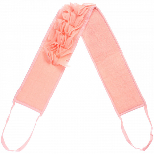 Мочалка для тела "Premium - Sandal", цвет розовый,  70*10см