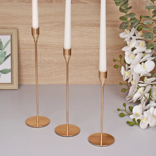 Подсвечники "SUNSHINE" 23 /28/32 см набор 3 шт), Золото